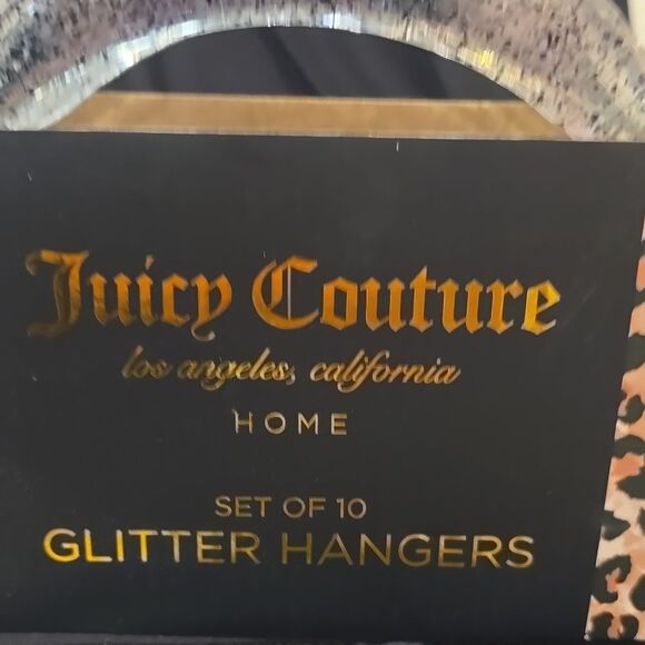 Juicy Couture Home Transparent Black Glitter Infused Clothes Hangers -Set Of 10 - Picture 5 of 6